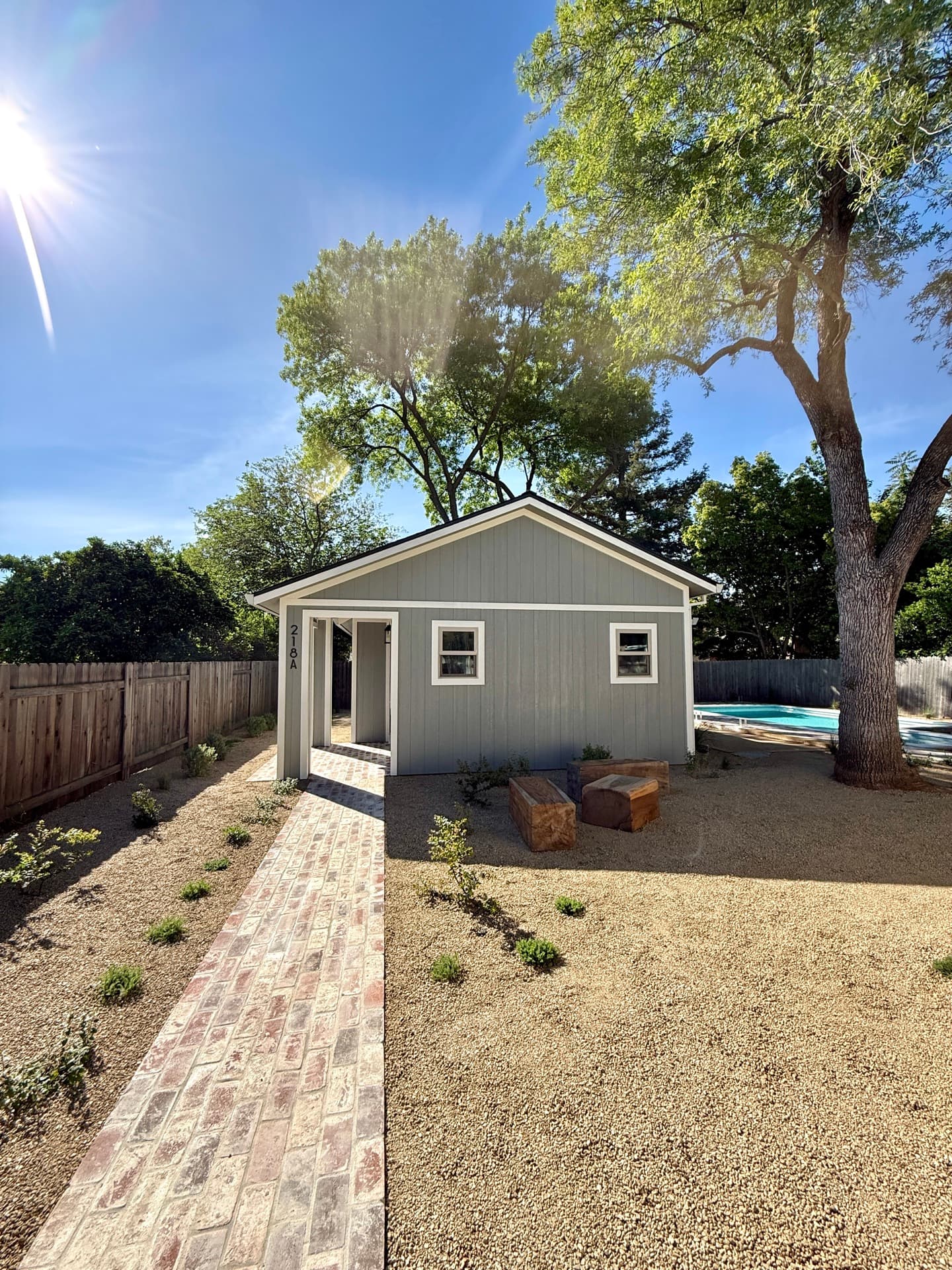 Roseville detached ADU — finished exterior side angle — gallery thumbnail 3