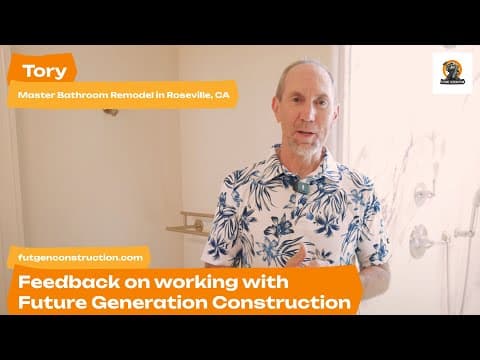 Roseville Master Bathroom Remodel — client video testimonial thumbnail