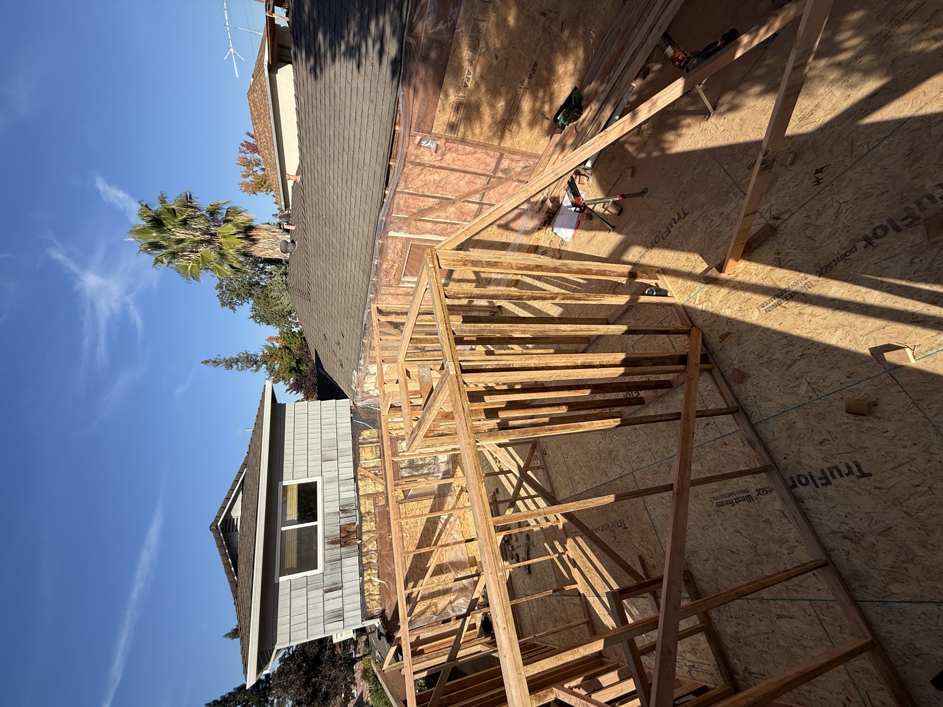 Completed attached ADU on a mature Sacramento County lot near Carmichael.