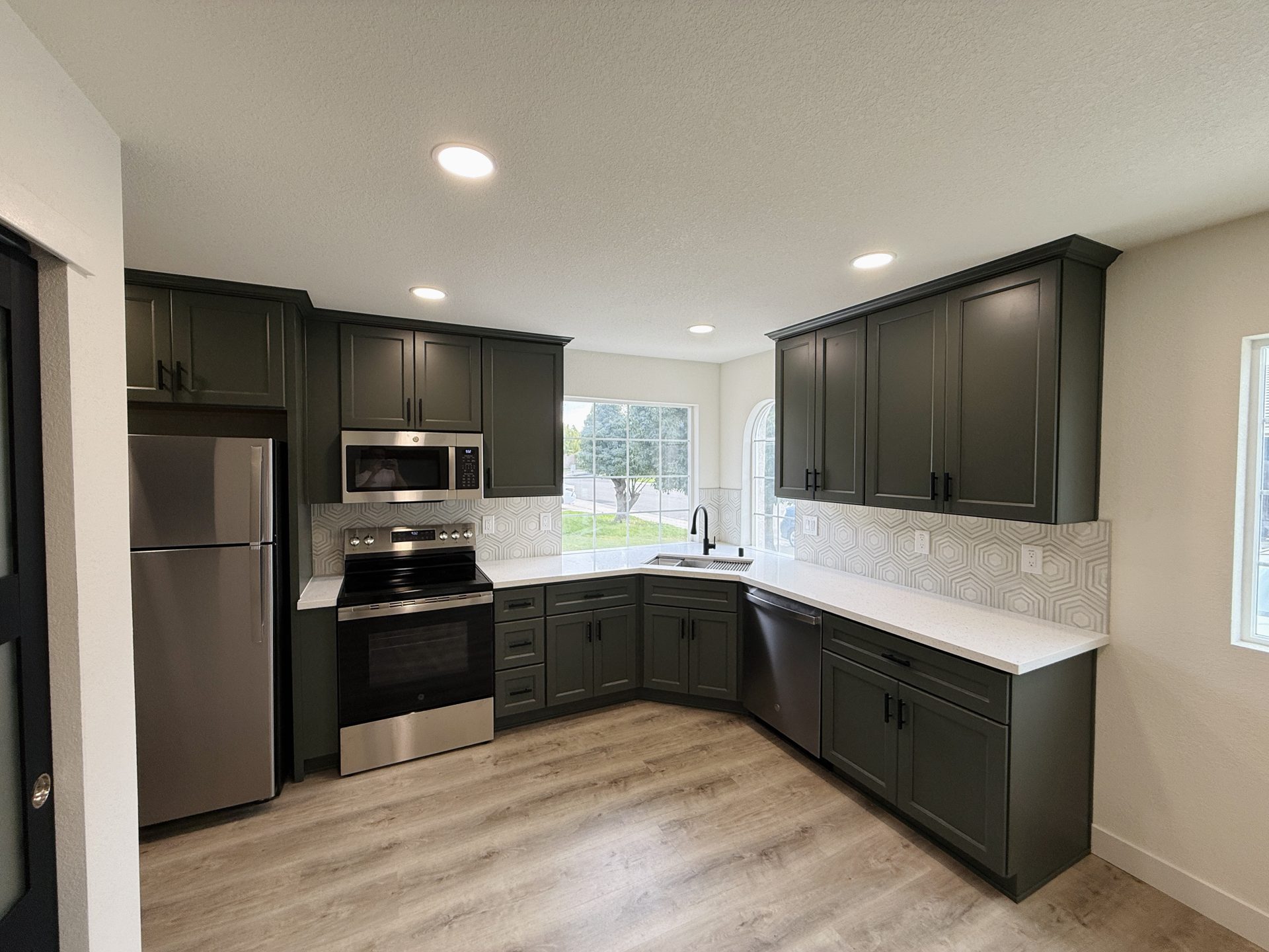 Custom ADU kitchen with high-end finishes and large island