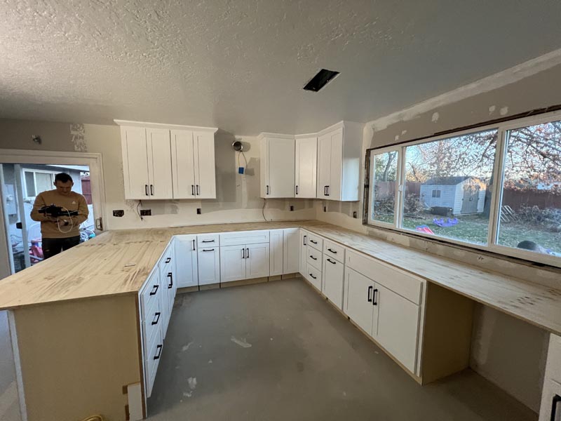 80 percent done with the Kitchen Counter