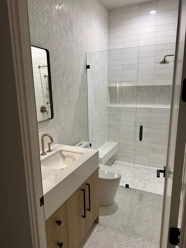 Bathroom Tile and Full Remodel Small Bathroom - Future Generation Construction