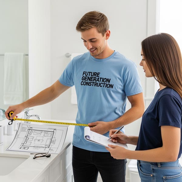 Future Generation Construction’s Vanity Installation Process Step 1