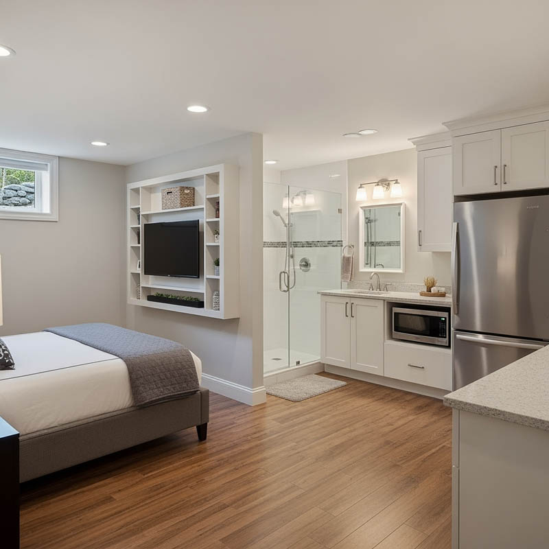 Guest Room Basement Addition - Future Generation Construction