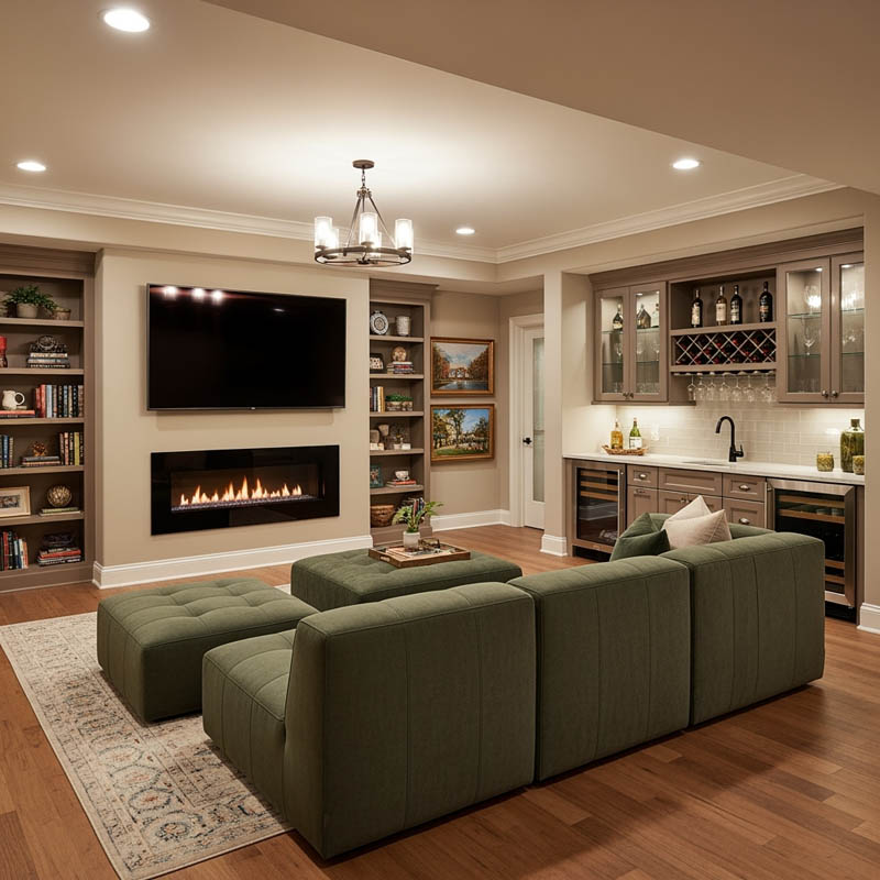 Living Room for Basement - Future Generation Construction