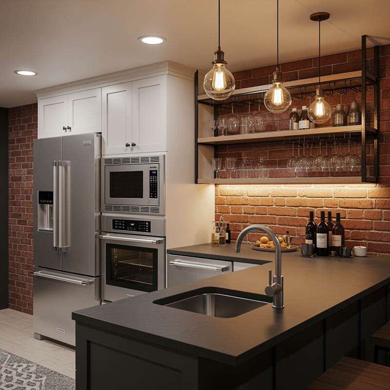 Wet Bar or Kitchenette for Basement - Future Generation Construction