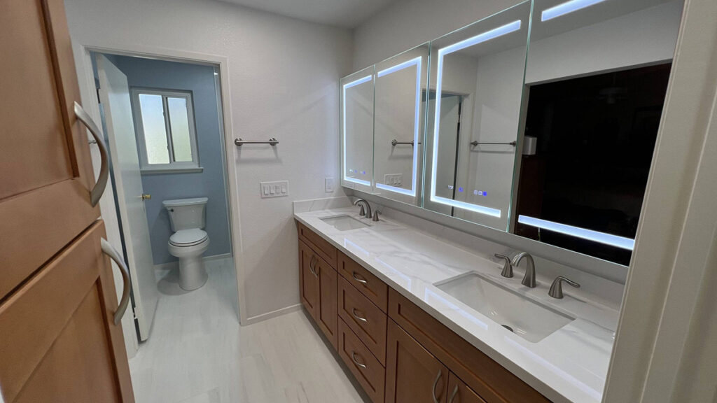 Final Walk Through for a New Bathroom Remodel Project with Future Generation Construction