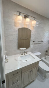 New Vanity Bathtub and Bathroom Cabinets Installed By Future Generation Construction