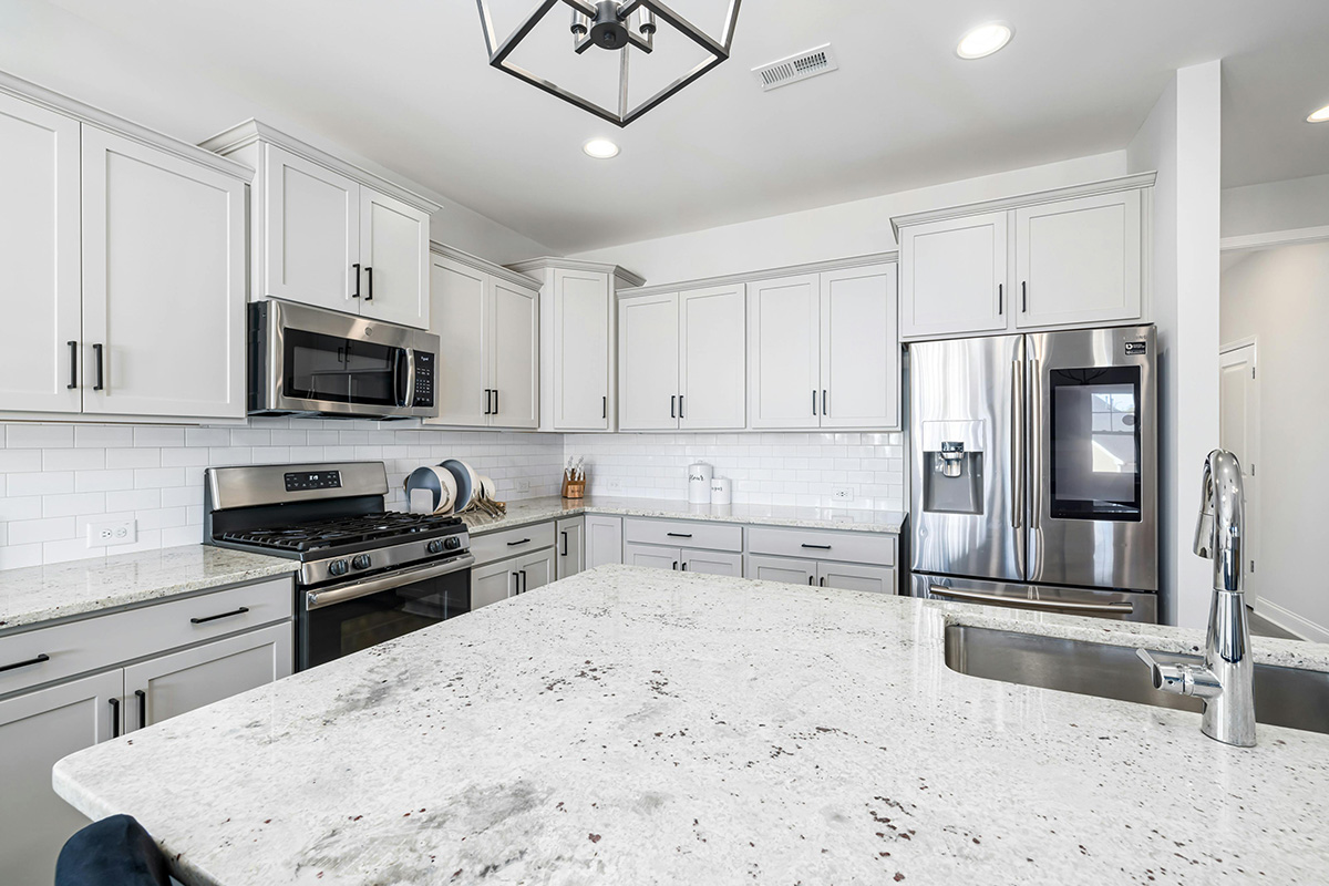 White Granite Countertop Installation